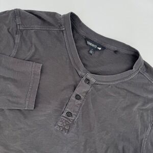 Toad&Co Mens Gray Long Sleeve‎ Henley Shirt Casual Everyday Top
